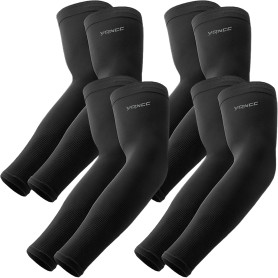 YQXCC 4 Paires Manchettes de Bras UV Protection UPF 50 - Couverture de Tatouage Manches de Bras pour Homme Femme Sport Cyclisme 