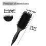 Brosse à boucler, brosse coiffante pour cheveux bouclés d'hommes et de femmes pour fixer et modeler les boucles, réduire les mèc