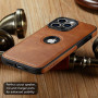 Sibada Coque iPhone 14 Pro Max Case Logo View Compatible avec Cuir végétalien Fin de qualité supérieure, Classique et élégante, 