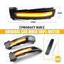 MKptopia Clignotants dynamiques à LED feux répétiteurs de clignotants Compatible avec Peu-geot 508, 508 SW Cit-roën DS5 C4 Pica-