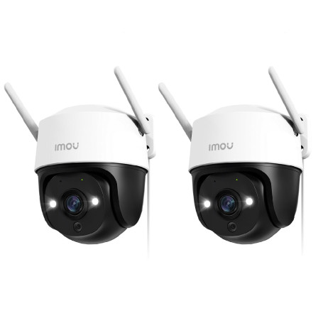 Imou 3K Lot de 2 Caméra Surveillance WiFi Extérieure 360°, Vision Nocturne Couleur 30m, Détection des Personnes/Véhicules, Suivi
