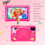 BRILLAR Tablette Enfants 7 Pouces,Android 13,8Go(4+4)+64Go,Octo-Core,Double Caméra,Contrôle Parental, Coque Antichoc (Rose)