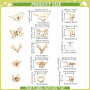 PH PandaHall 5 Ensembles Serrure de Sac en Alliage Twist Lock pour Animaux Serrure Tuck Gold Clair Accessoires Boucles de Sac de