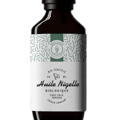 Huile de Nigelle BIO Pressée à froid, Pure, Cumin noir - 100% Naturelle, cultivée en Égypte et embouteillée en France - Qualité 