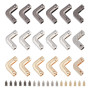 WADORN 18 Sets Ensembles de Boucles Décoratives pour Bord de Sac à Main, 3 couleur Protecteur de Bord de Sac à Main Clip Coin de