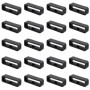 20 Pièces 22 mm passants de bracelet de montre en silicone, Anneaux de Bracelet de Montre en Caoutchouc, anneau de fermeture de 