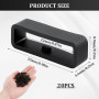 20 Pièces 22 mm passants de bracelet de montre en silicone, Anneaux de Bracelet de Montre en Caoutchouc, anneau de fermeture de 