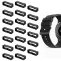 20 Pièces 22 mm passants de bracelet de montre en silicone, Anneaux de Bracelet de Montre en Caoutchouc, anneau de fermeture de 