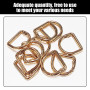 AIRTILY 10 Morceaux De Boucle De Ressort en Forme De D, Boucle Métallique Polyvalente, La Boucle en Métal De Remplacement Peut Ê