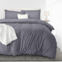 Utopia Bedding Housse de Couette 200x200 cm avec 2 Taies d'oreiller 50x75 cm (Gris)- Parure de Lit 200 x 200 cm - Ensembles de H