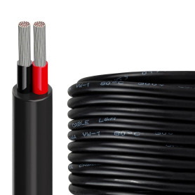 URCIANOW Fil électrique 24gauge 2 conducteurs 0,3mm Cable 2 Fils 7,64 Mètres UL2464 24AWG Cordon PVC toronné Fil de cuivre étamé