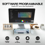 MechLands Aula F75 PRO 75 % Custom Creamy Clavier de jeu mécanique sans fil, BT5.0/USB-C/2,4 GHz, structure Gasket, bouton, RVB,