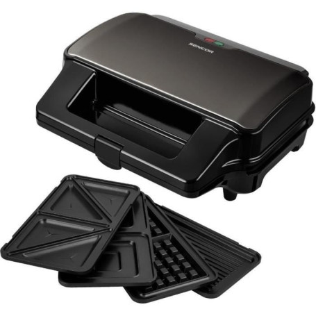 Appareil a sandwichs - Sencor - SSM 9978BK - 4 en 1 - 900W - Noir