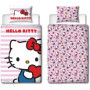 Parure de lit réversible - HELLO KITTY - Microfibre - 1 housse de couette 140 x 200 cm + 1 taie 63 x 63 cm