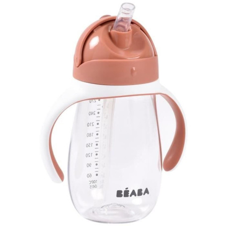 Tasse avec paille - BEABA - 300 ml - Terracotta