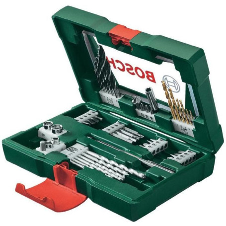 Coffret V-Line 48 pieces de forets et d'embouts TiN avec tige magnétique - BOSCH