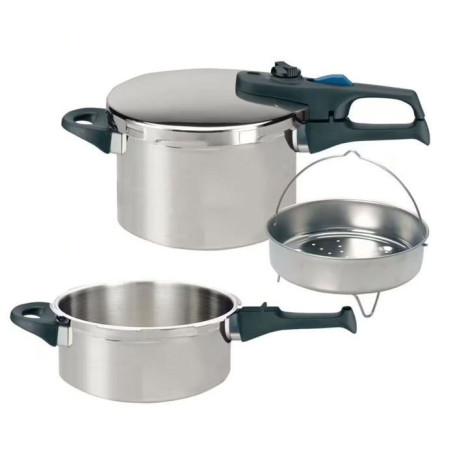 Autocuiseur vapeur - FACKELMANN - Elo Praktika Plus XL - Acier inoxydable 18/10 - 22 cm - 3 a 6 litres