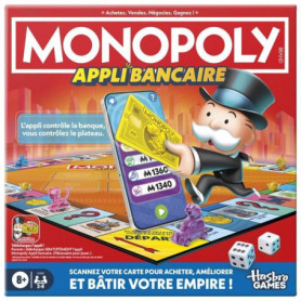 Monopoly Appli bancaire, jeu de plateau avec appli pour appareil type smartphone, des 8 ans Monopoly Appli bancaire, jeu de plateau avec appli pour appareil type smartphone, des 8 ans