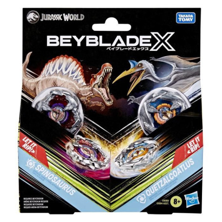 Beyblade X Jurassic World Spinosaurus contre Quetzalcoatlus, multipack, des 8 ans