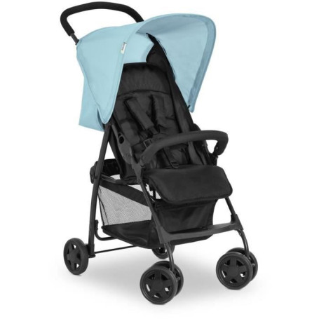 HAUCK - Poussette canne - SPORT - Pliable & inclinable - Capote Pare-Soleil - 4 roues - Noir / Bleu