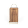 Set de 4 planches a découper - LIVOO - MES152 - Bois acacia FSC - 22 x 14 cm - Support métallique