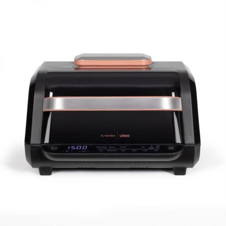 Friteuse sans huile et grill - LIVOO - Livoo x Marmiton - DOC305 - 6 L - 1500-1700 W - 2 en 1 - 8 programmes - 4 réglages de cha
