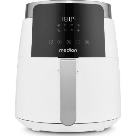 Friteuse a air chaud - MEDION - MD13030 - Digitale - Airfryer - 1500 watts - Minuterie 60 min - Jusqu'a 200°C - 4,7 L - Blanc...