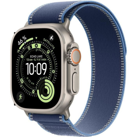 Apple Watch Ultra 3 GPS + Cellular - 49mm - Boîtier Natural Titanium - Bracelet Blue/Bright Blue Trail Loop - M/L 1 077,87 €