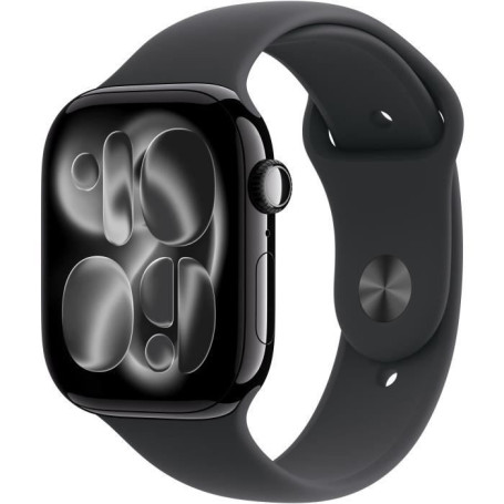 Apple Watch Series 11 GPS + Cellular - 46mm - Boîtier Jet Black Aluminium - Bracelet Black Sport Band - S/M 721,95 €