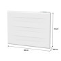 Radiateur électrique fixe a inertie seche - Double coeur de chauffe - 1000 W - OCEANIC - Blanc mat -NF