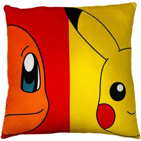 Coussin double face - Carré - POKEMON - Starter - Microfibre - 40 x 40 cm