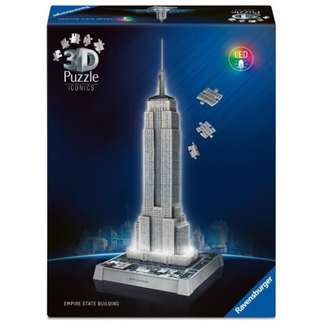 Puzzle 3D Iconics - Empire State Building illuminé
