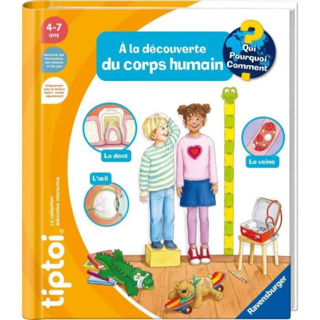 tiptoi, Livre interactif a la découverte du corps humain, 4 ans, 13099016, Ravensburger