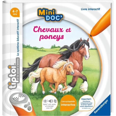 tiptoi, Livre interactif, Mini Doc' Les chevaux et poneys, 4 ans, 13099020, Ravensburger
