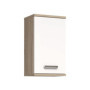 Armoire a suspendre - Blanc / Chene Sonoma - 1 porte - Meuble de salle de bain - 68,8 x 29 x 40,2 cm