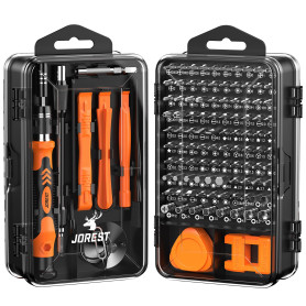 JOREST 117 en 1 Kit de Tournevis de Précision, Kit d'outils Mini,Magnétique Outils de Réparation avec Torx Triangle Bits etc,Pou