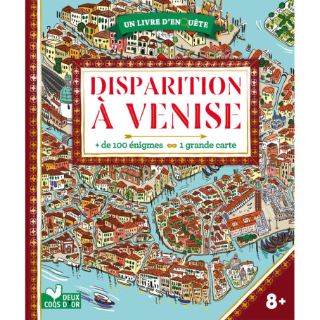 Disparition à Venise - livre avec carte