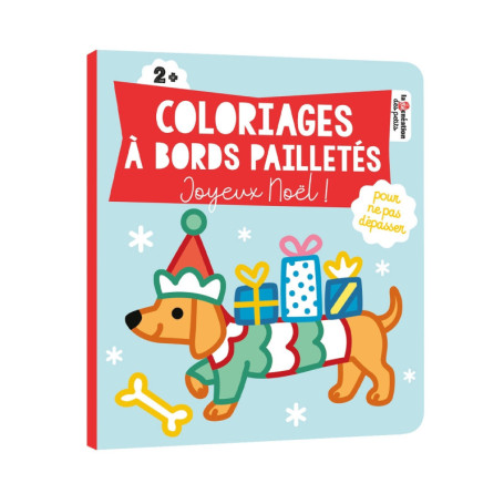 Coloriages à bords pailletés - Joyeux Noël !