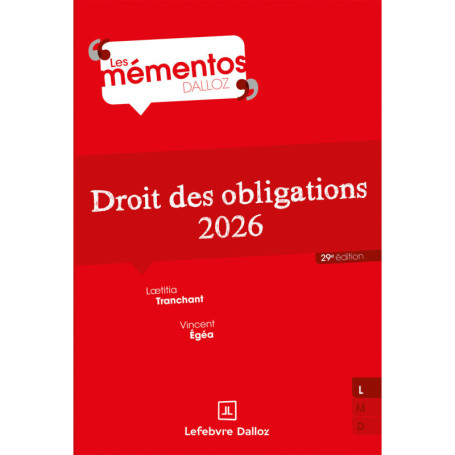 Droit des obligations 2026. 29e éd.