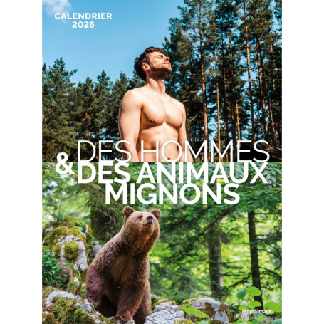 Calendrier mural Hommes VS Animaux trop mignons 2026