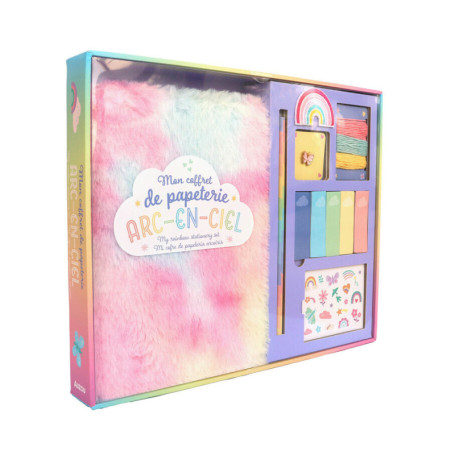 Mon coffret papeterie arc-en-ciel