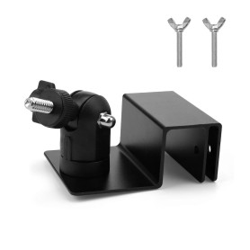 HERKINDNESS Support Camera Gouttiere, Alliage D'aluminium Support Gouttiere Camera Exterieur, Peut Pivoter à 360 Degrés, Install