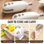 Mini Scelleur, Mini Scelleur Sac Plastique Portable, Thermoscellant 2 en 1 Rechargeable, Scellant Alimentaire avec Cable USB, Po