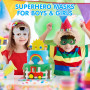URAQT Masque de Super-Héros, 16 Pièces Masques pour Enfants Dress Up Masque de Super-héros Cosplay pour Cosplay, Masques de Supe