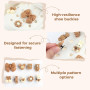 9pcs Accessoires Pins Crocs, Décoration de Boucle de Chaussure de Style Lapin Marron, Compatible avec les Accessoires de Chaussu