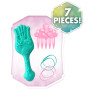 Just Play Tête à coiffer Ariel Princesses Disney de 20 cm de Haut avec Accessoires, 7 Accessoires, Chevelure rousse, Jeux d’Imit
