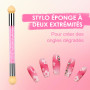 8 Pcs Double Extrémité Nail Art Dotting Pen avec 1 Brosse Éponge, Professionnel pour Nail Art, French Manucure et Dégradés, Idéa