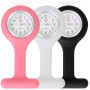 EuAcesry Montre Infirmiere pour Blouse, 3 Pièces Infirmière Montre Broche en Silicone avec Broche Sécurisée, Montres Trotteuse à