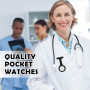 EuAcesry Montre Infirmiere pour Blouse, 3 Pièces Infirmière Montre Broche en Silicone avec Broche Sécurisée, Montres Trotteuse à