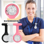 EuAcesry Montre Infirmiere pour Blouse, 3 Pièces Infirmière Montre Broche en Silicone avec Broche Sécurisée, Montres Trotteuse à